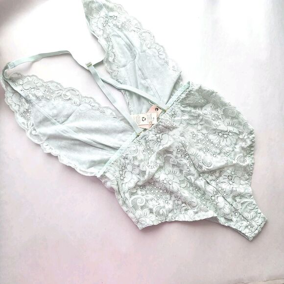 We Are HaH Free People Coming In Haht Lace Bodysuit In Something Blue mint - Picture 4 of 9